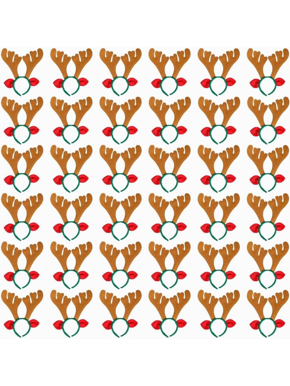 36 Pcs Christmas Reindeer Antlers Headbands for Kids - Holiday Hair Accessories